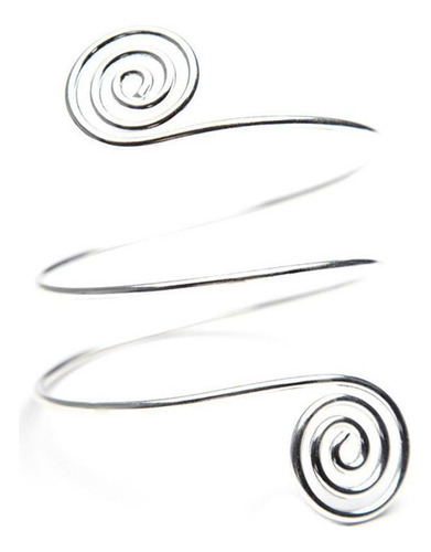 Pulsera Hueca En Capas De Brazalete Ancho Plata