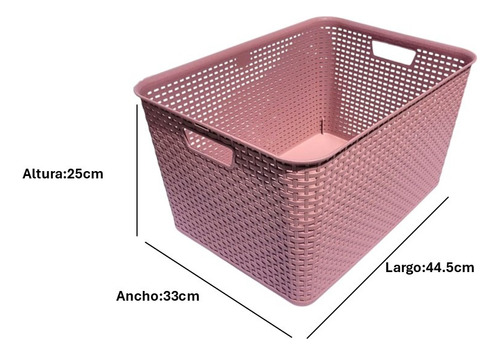 Cesta Caja Multifuncional Con Tapa Y Agarradera Rattan