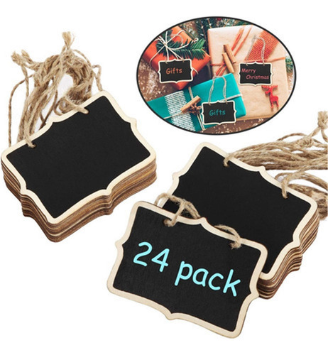 A 36pcs Mini Etiquetas De Pizarra For Colgar Carteles