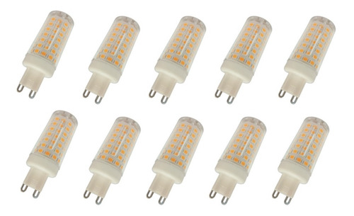 Lampara Bipin Led X10 G9 220v 6w Luz Cálida- Glowlux- E. A Luz Cálida