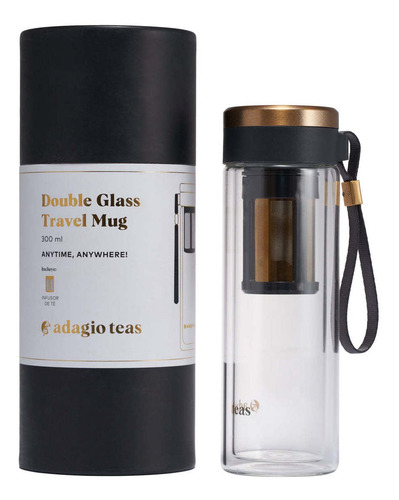 Imagen 3 de 6 de Adagio Teas Travel Mug Vidrio Negro 2021