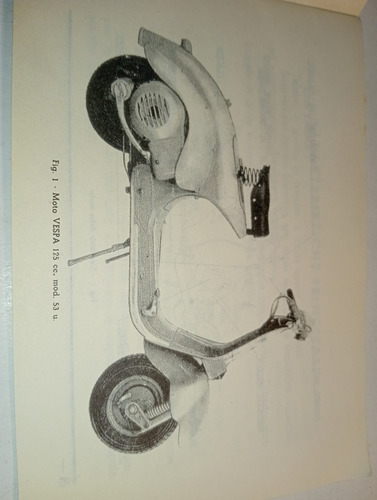 Manual De Instrucciones Para Motocicleta Vespa Modelo 53. (Usado)