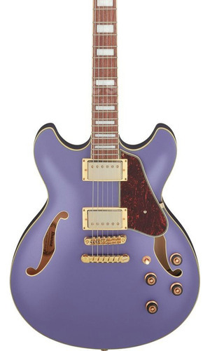 Guitarra elétrica metálica Ibanez AS73g-MPF Artcore Purple com orientação para a mão direita