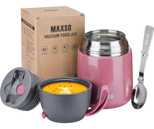 Termo Itslife P/alimentos, Acero Inoxidable, 500 Ml, Rosa