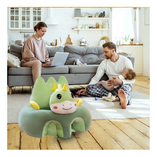 Bebé Sillón Soporte Sentar Dinosaurio Perrito Cerdito Conejo Verde Claro