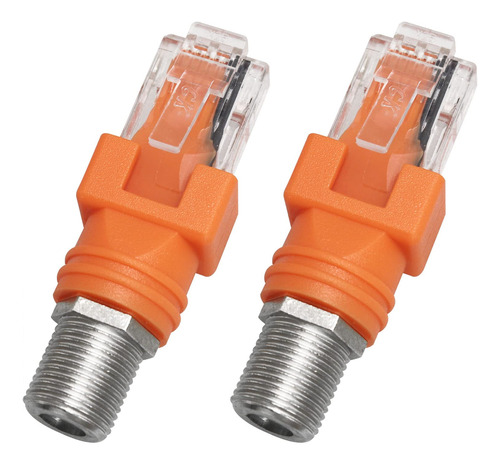 Luorng 2 Adaptador Convertidor Rf Rj45 Coaxial Conector