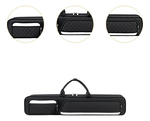 Estuche De Piscina 7 Agujeros Accesorios De Billar De Negro