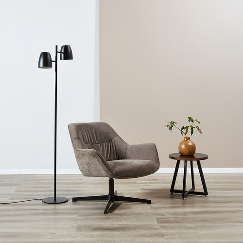 Sillón Poltrona Marte Para Living Velvet Gris