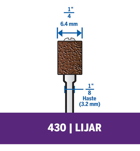 Mandril Vástago Adaptador De Lijado De 6,4mm Dremel