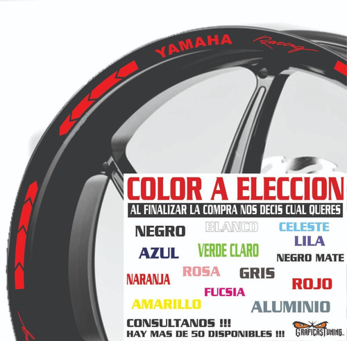 Imagen 8 de 10 de Calcos Yamaha Llantas + Regalo - 00164 Graficastuning
