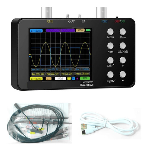 Osciloscopio Digital Compacto 50m Tasa De Muestreo 10m