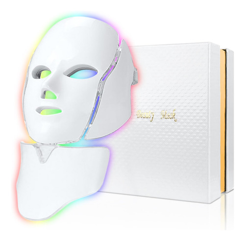 Terapia De Luz Com Máscara Facial Led De 7 Cores Em Casa