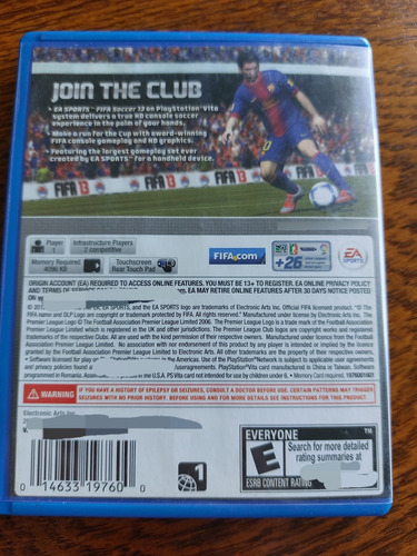 Fifa Soccer 13 Juegazo Original Físico Psvita (Usado)