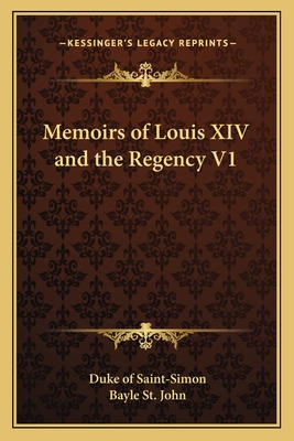 Libro Memoirs Of Louis Xiv And The Regency V1 - Saint-sim...