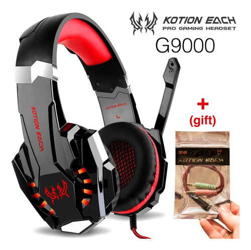 Fone De Ouvido Over Ear Gamer Cor Vermelho Cor da luz Vermelho