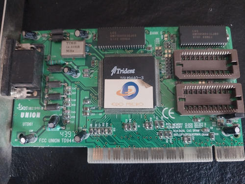 Placa De Video Trident Tgui9440-3 Vga 2mb Pci 1994 (Usado)