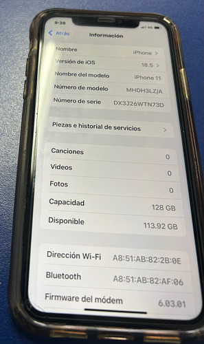 Apple iPhone 11 (128 Gb) - Negro (Usado)