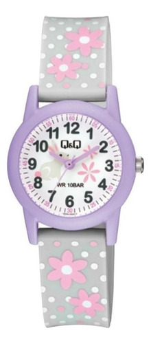 Reloj Qq Analógico Niña Gris Y Lila V22a004vy By Citizen