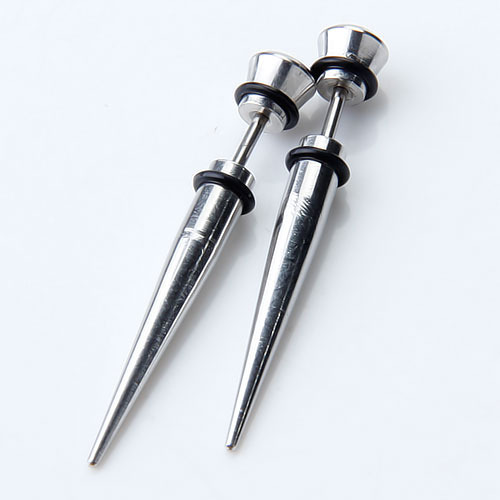 Pendiente Para Hombre Oreja Stud Acero Inoxidable Falso, 2 P