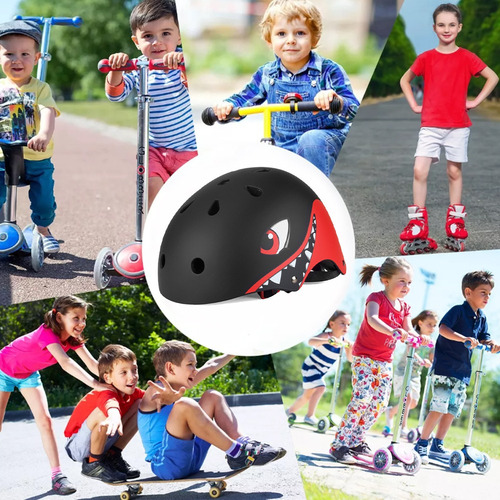 Cascos Infantiles Con Dibujos, Kits Protección Patines