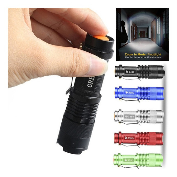 Inicio antorcha eléctrica C7 camping luz de flash Durable telescópica de luz de flash verde Inicio antorcha eléctrica C7 camping luz de flash Durable telescópica de luz de flash verde