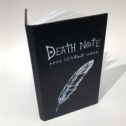 Imagen 4 de 4 de Libreta Death Note Media Carta Pasta Dura Piel Sintetica