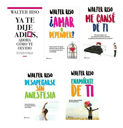 5 Libros Walter Riso - Nuevos Y Sellados.