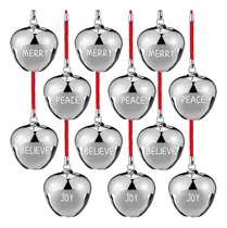 Comprar 12 Campanas De Navidad Con Cinta Roja De 1,5 Pulgadas, ...