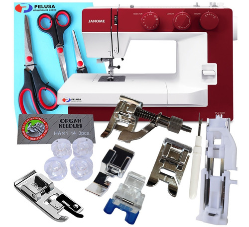 Janome 1522 Roja O Negra Semi Industrial +tijeras 3añosgtía