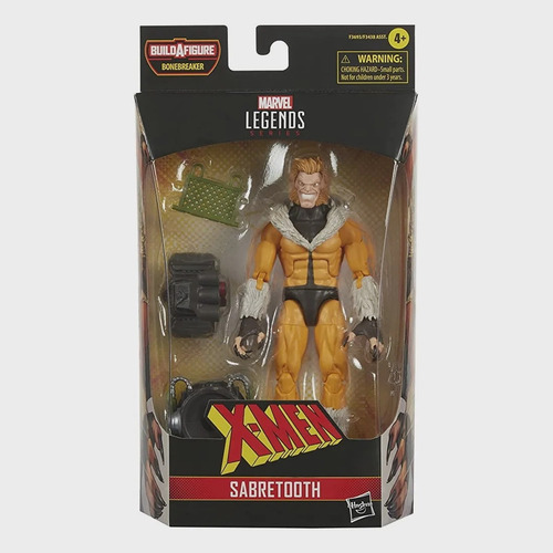 Boneco Marvel Legends Series X-Men Dentes de Sabre F3693 Hasbro Figura de ação Sabretooth