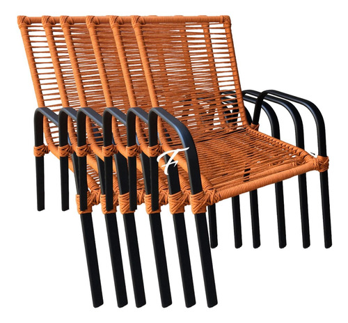 Kit 6 Cadeira Em Alumínio Para Jardim - Piscina