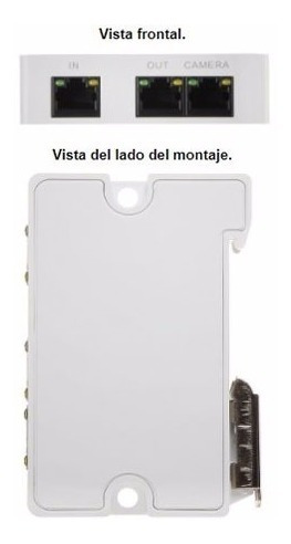 Dahua Pft1300 Extensor Poe Y Poe Plus Pasivo 2 Puertos