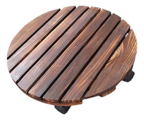 Macetero De Madera Con Ruedas, Soporte 25 Centímetros