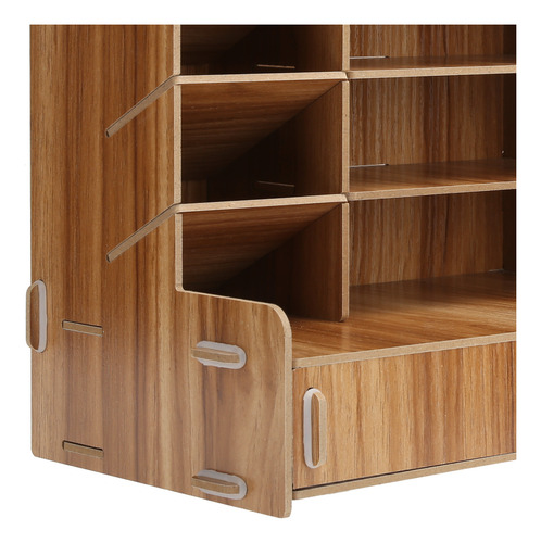 Organizador De Papelería, Almacenamiento De Madera, Innovado