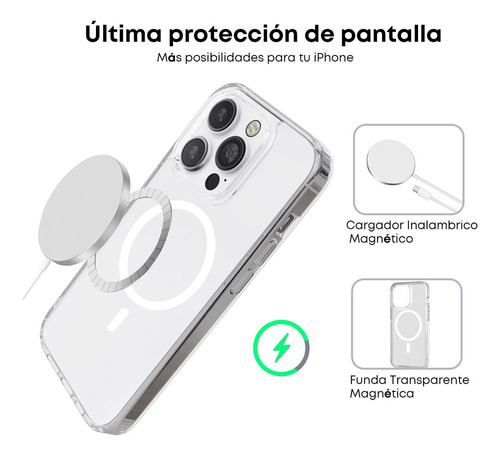 ! ~. Funda Para iPhone + Magsafe Cargador Inalambrico De 15