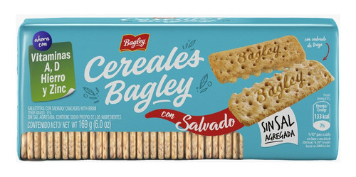 Galletitas Cereales Bagley Con Salvado Mediana