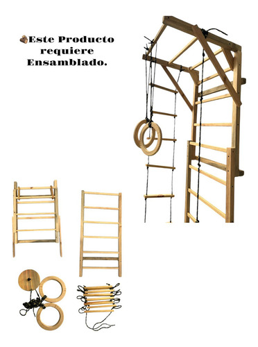 Juego De Barras De Escalera De Pared Sueca Para Niños