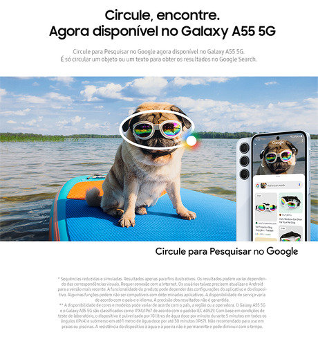 Celular Samsung Galaxy A55 5g Cor Azul-celeste 128gb 8gb - Excelente (Recondicionado)