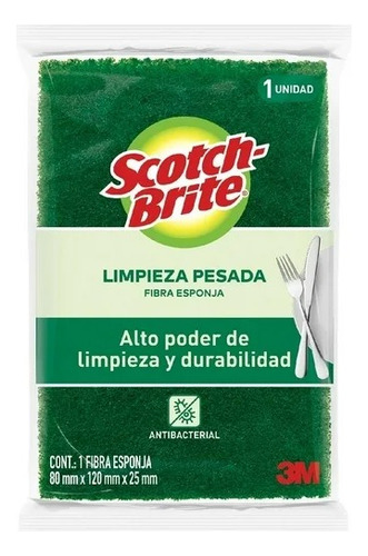 Fibra Esponja 3m Scotch Brite Grande 1 Pza