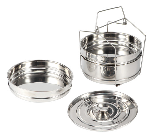 Olla De Vapor De Acero Inoxidable Apilable De 3 Niveles