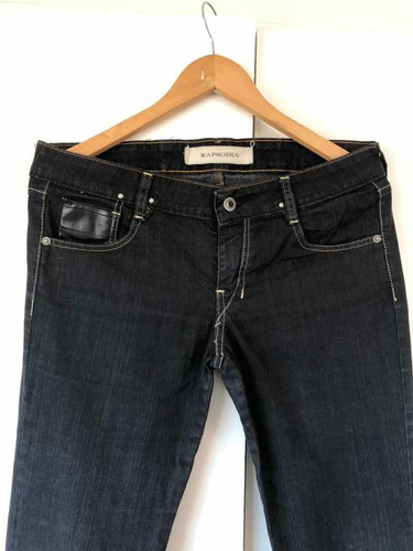 Pantalón Jean Rapsodia Cierres Y Detalles En Cuero