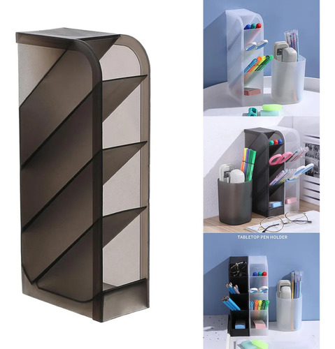 Organizador De Lápices, Organizador Inclinado Gris