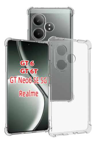 . Funda For Realme Gt6 5g+2*mica,transparent Case,uso Rudo