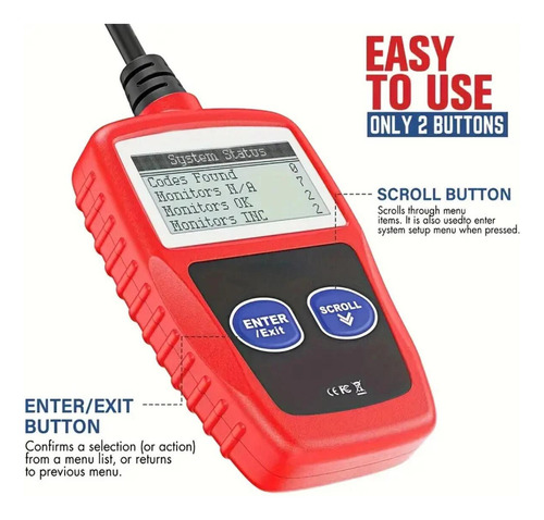 El Escáner Automotriz Ms309 Obd2 Lee Y Borra Códigos De Fall