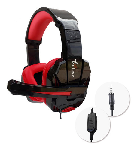 Imagem 3 de 7 de Headset Fone Gamer Ps4 Xbox One Pc Not Microfone Fr-512