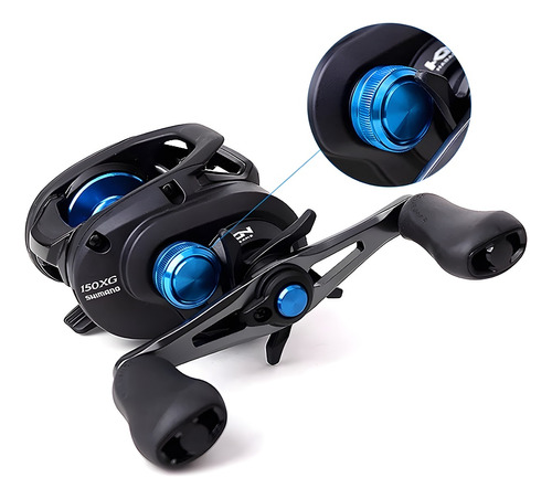 Carretilha Shimano Slx Hg 150/151 Hg Cor Preto com Azul Lado da manivela Esquerdo