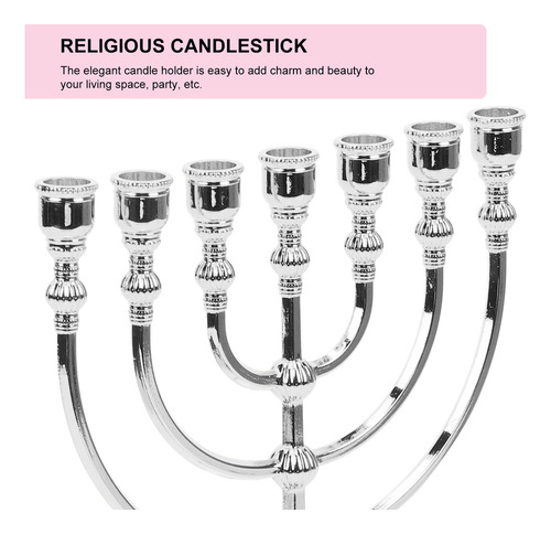 Candelabro Judaico Com Sete Menorás, Presente De 7 Braços