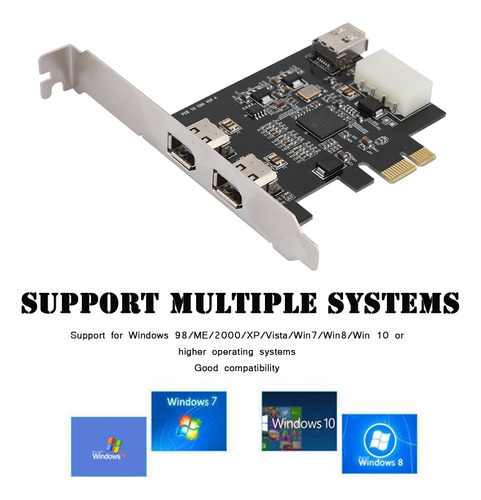 Tarjeta Vertical Pci-e 1x A De 3 Puertos 1394a (2 De 1) 800