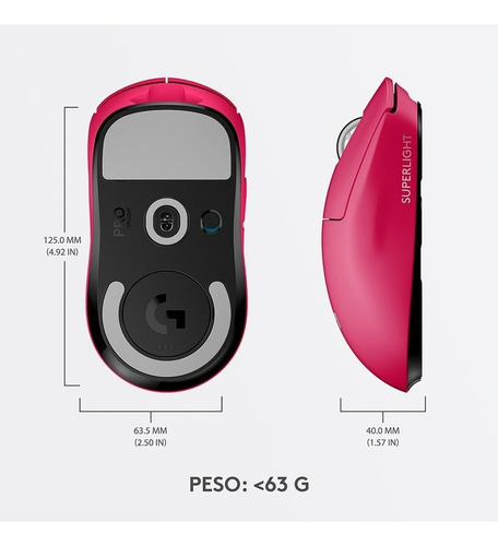 Logitech G Pro X Superlight, mouse sem fio para jogos de 25k Dpi
