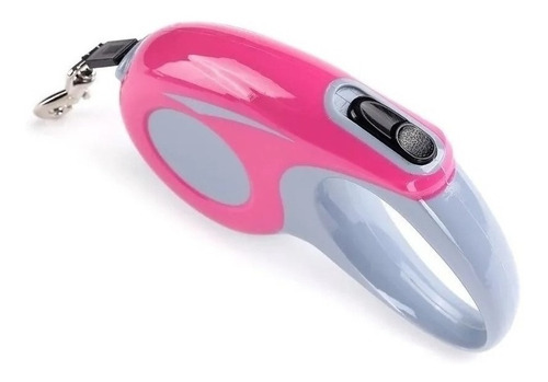 Imagem 4 de 6 de Guia De Passeio Retrátil Pet Cachorro 3 Mts Rosa Tensão 20kg